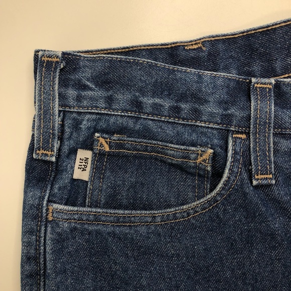 Carhartt Mens Flame Resistant Utility Denim Jeans Relaxed Fit 35 x 30 - Picture 7 of 16